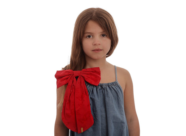Butterfly Print Long Bow