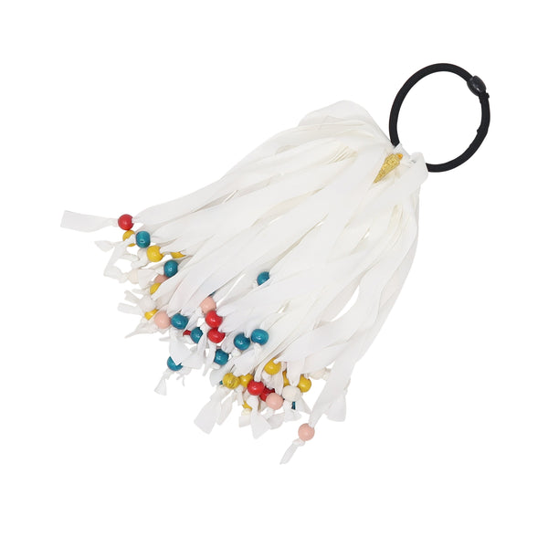 Stringy Bow With Pearls Pony Holder