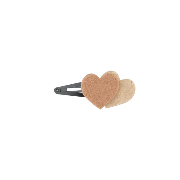 Wool Double Heart Clip