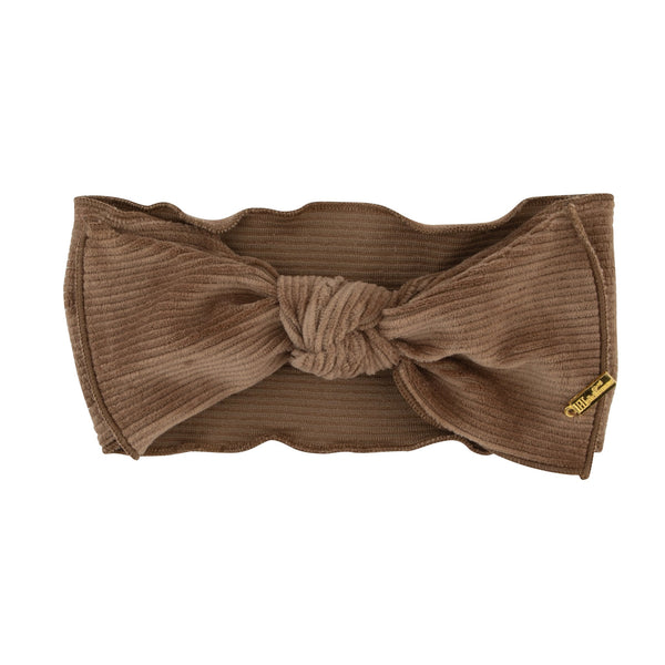 Ribbed Velvet Baby Bow Band