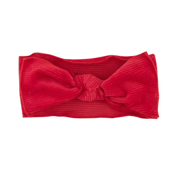 Ribbed Velvet Baby Bow Band