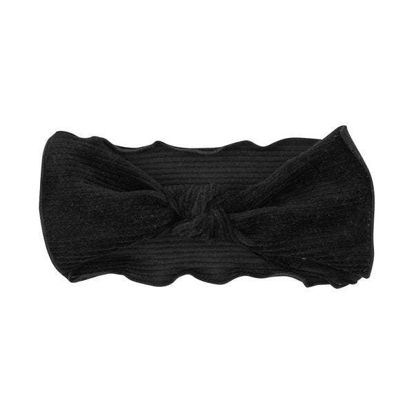 Ribbed Velvet Baby Bow Band