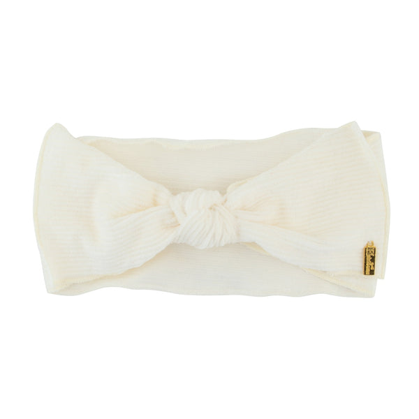 Ribbed Velvet Baby Bow Band