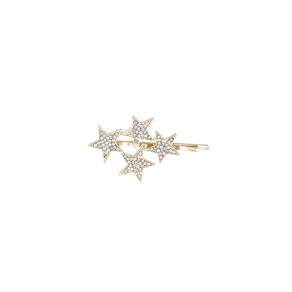 Quadruple Glittered Star Bobby Pin