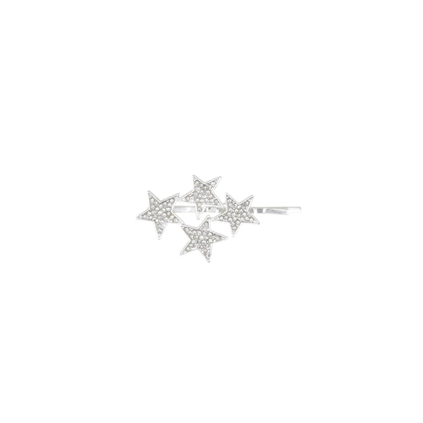 Quadruple Glittered Star Bobby Pin