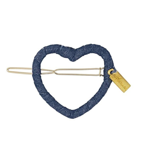 Denim Heart Clip