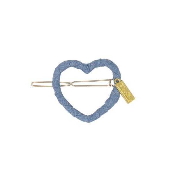 Denim Heart Clip