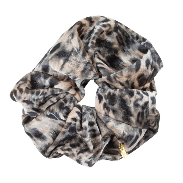 Velvet Leopard Oversized Scrunchie