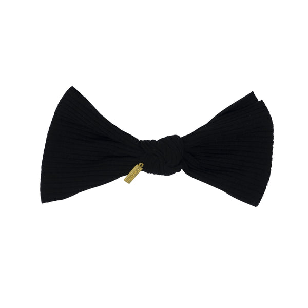 Ribbed One-sided Knot Bow Small Hairpin