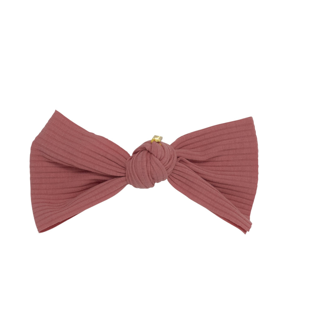 Ribbed One-sided Knot Bow Small Hairpin