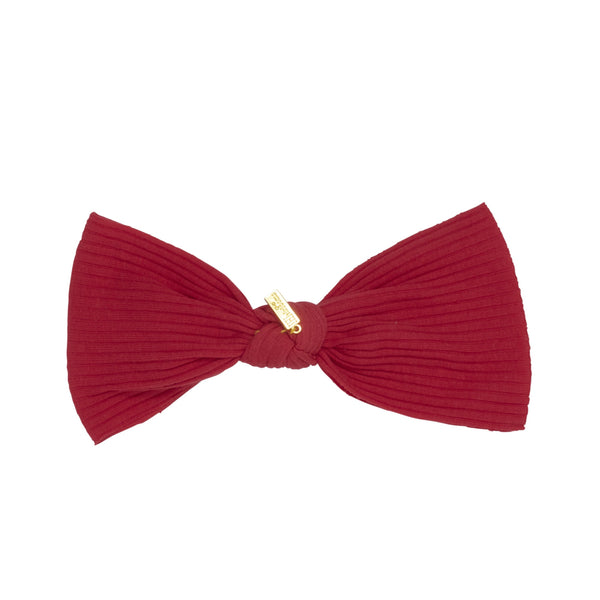 Ribbed One-sided Knot Bow Small Hairpin