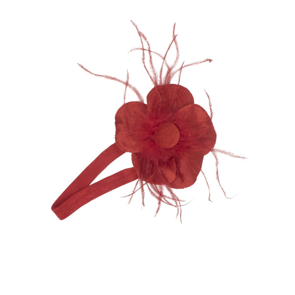 Feather Velvet Flower Mini