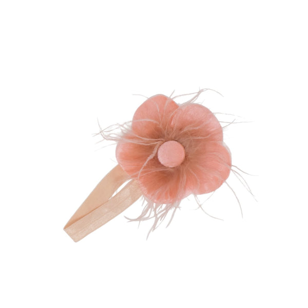 Feather Velvet Flower Mini