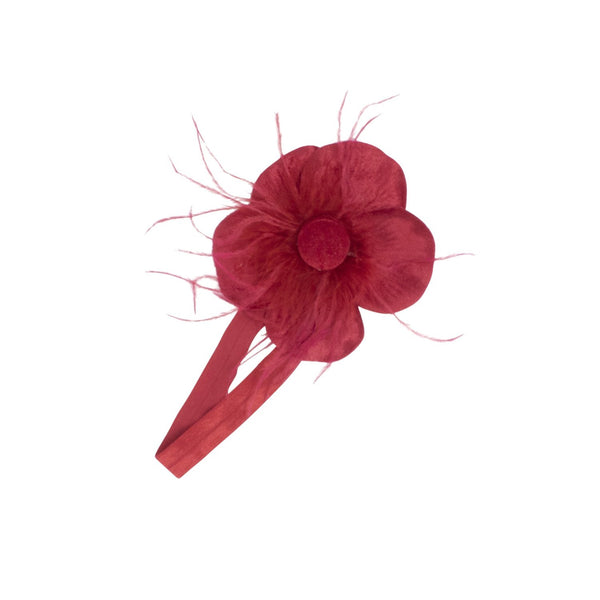 Feather Velvet Flower Mini