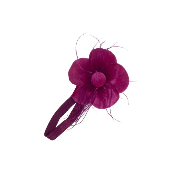 Feather Velvet Flower Mini