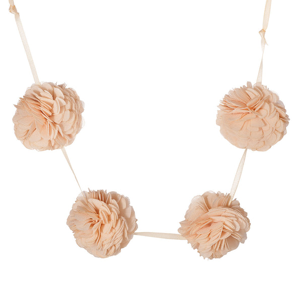 Chiffon Flower Balls Necklace