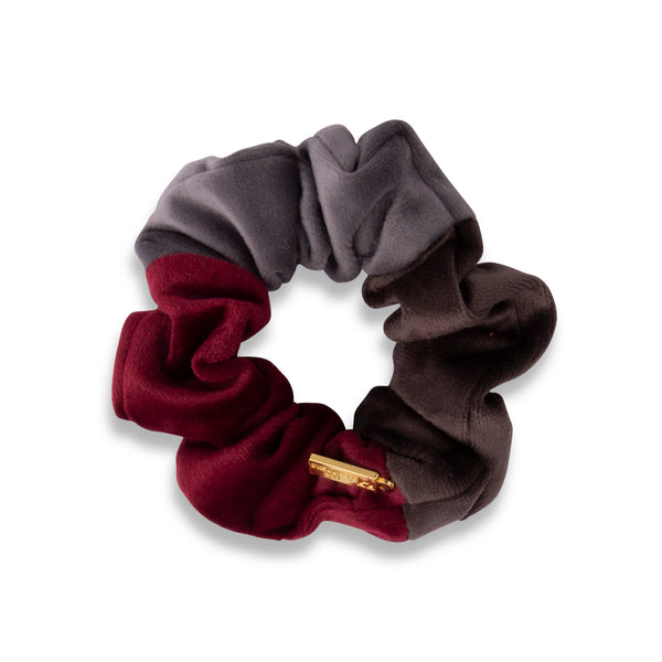 Tri-Color Velvet Scrunchy