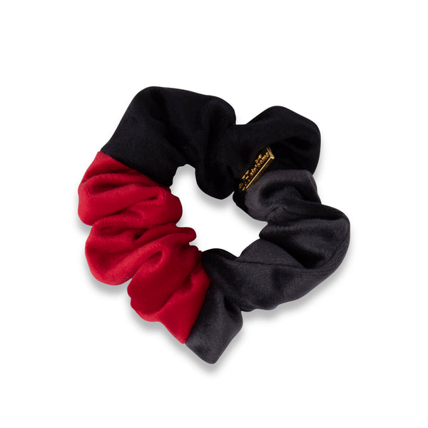 Tri-Color Velvet Scrunchy