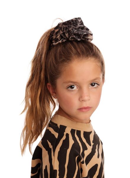 Velvet Leopard Oversized Scrunchie